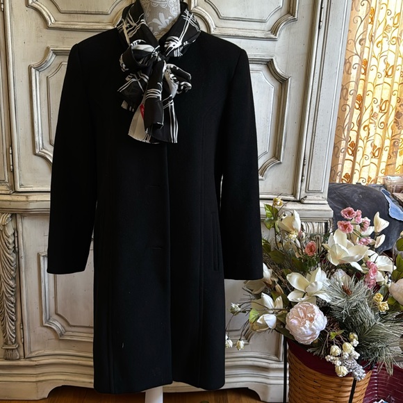 LIZ CLAIBORNE COAT LUXURIOUS CASHMERE & WOOL-SATIN LINING EX-COND. VTG SZ 12 - Picture 4 of 15